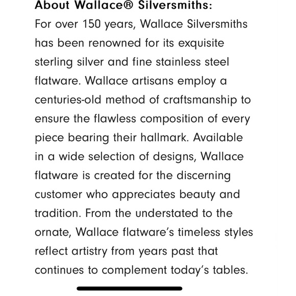 Wallace Silversmiths Grande Baroque infant spoon - Picture 7 of 7